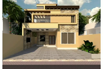 design a modern and attractive house elevation in sketchup