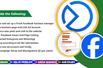create setup facebook business manager and fb ads account