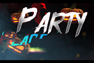make dinamic halloween party invitation video