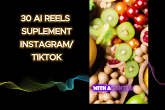 create ai health supplements instagram reels, tiktok,