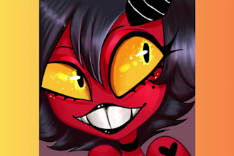 draw your fan helluva boss oc hazbin hotel characters illustration style
