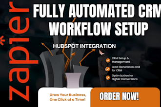 setup gohighlevel, pipedrive, n8n, zapier, hubspot automate hubspot CRM workflow