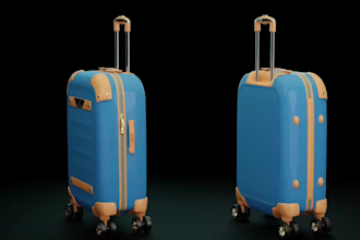 render quality 3d luggage bag animation, 3d hand bag , 3d purse design
