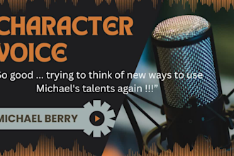 record a character voice over