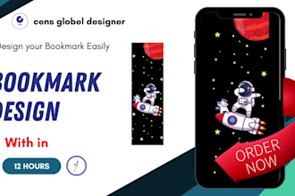 design creative custom bookmarks with in 12 hours