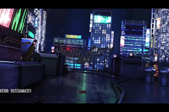 create amazing cyber neon logo