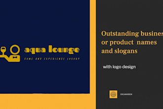 create catchy  business names with slogan and logo