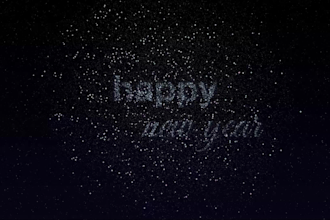 make a fireworks show reveal a custom text