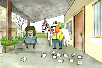 do a muscle man voice from regular show
