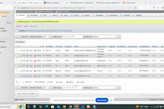 create websites with PHP, mysql, jquery, html and CSS