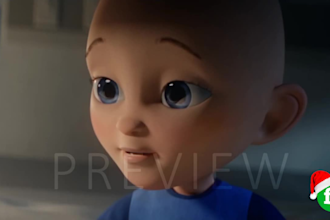 make happy christmas kid greeting video