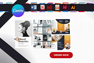 do magazine layout catalog book layout and brochure on canva