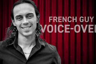 record a deep and calming french male voice over
