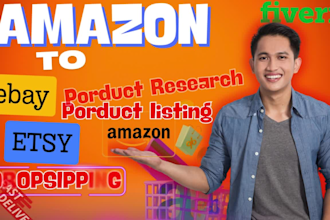 dropshipping product research and listing for ebay and esty product