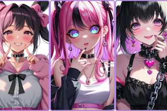 draw anime original character for your pfp, fanart, vtuber and concept art