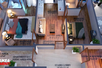 virtually stage your space and create high quality interior visualizations
