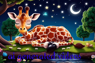 create 50 animated lullaby videos with sleep music