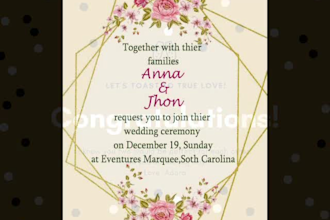 design amazing wedding invitation and greeting card