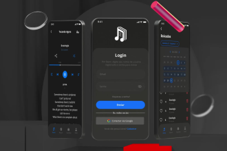 design creative app and website layout in figma