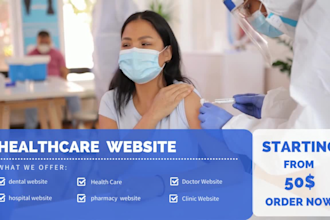 design professional medical, healthcare, dental and hospital wordpress website