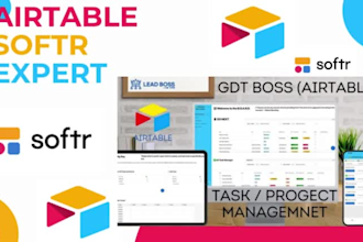 airtable softr portal database design ai automation CRM web app development form