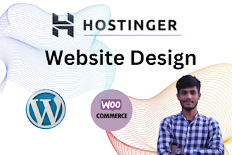 create a hostinger wordpress website or woocommerce shop