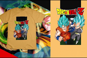 design custom anime t shirt for your pod business