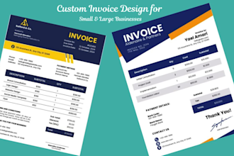 design the best custom invoice templates for your business
