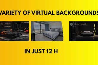 design premium zoom virtual background in 12 hours