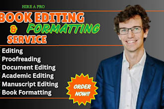 proofread, edit, and format your ms word document, academy book, case study