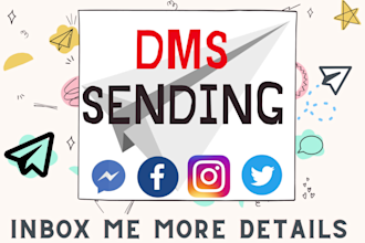 send instagram, facebook, and twitter direct messages manually cold marketing
