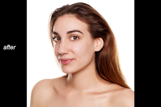 do high end beauty and skin retouching, face and body