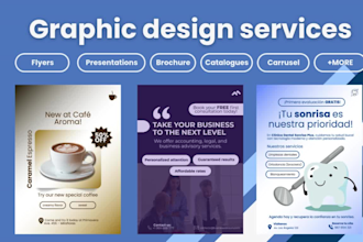 design flyers one pager in one day, brochures, posters, etc
