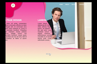 create custom landing page design or abstract background