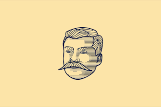create your personal icon in my unique style of line art