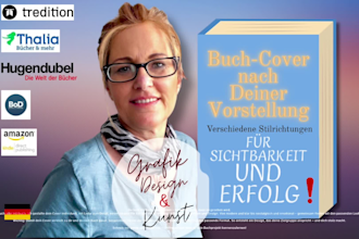 ich werde dein e book oder print buchcover gestalten