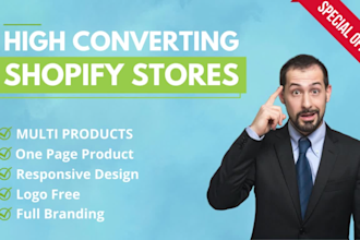 build shopify store or dropshipping ecommerce store