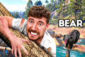 create a youtube thumbnail like mr beast in 4 hours