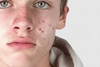 photo editing, retouching skin, beauty portrait in photoshop