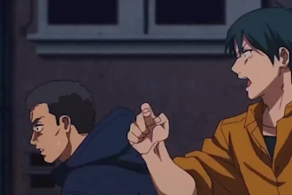 do animated anime fighting scene, cartoon music video, japanese explainer video