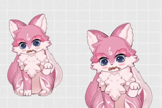 make any style for 2d animal vtuber model, live2d rigging, 2d vtuber design