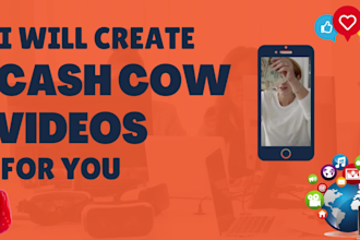 create cash cow youtube channel and videos for you