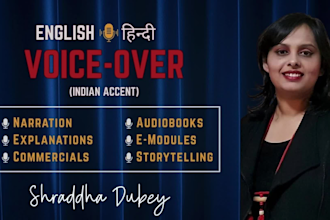 provide impactful voiceovers in indian english and hindi