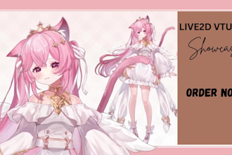 draw and rig live2d model, 2d vtuber model, live2d vtuber rigging, vtuber model