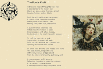create meaningful and personalised poems for any occasion