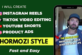 create instagram reels, youtube shorts, tiktok video like alex hormozi captions
