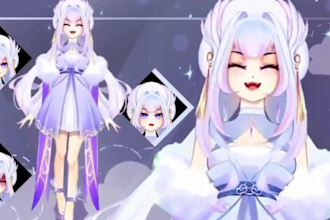 vtuber live2d streamer 3d vtuber model animation rig vtuber game model puppet