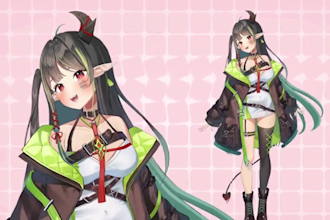 draw and rig live2d vtuber model free emote vtube studio commission face rig