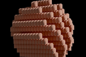 make a 3d abstract object design