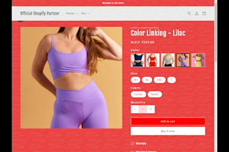 cross linking products as variants in shopify